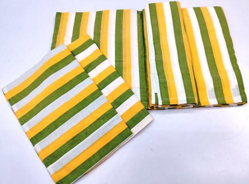 BEDSHEET STRIPE 90X108 2 PILLOW COVER